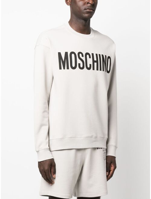 Moschino logo-print organic-cotton sweatshirt