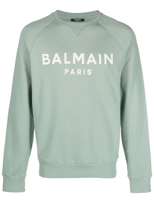 Balmain logo-print crew-neck sweatshirt