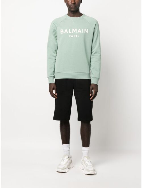 Balmain logo-print crew-neck sweatshirt