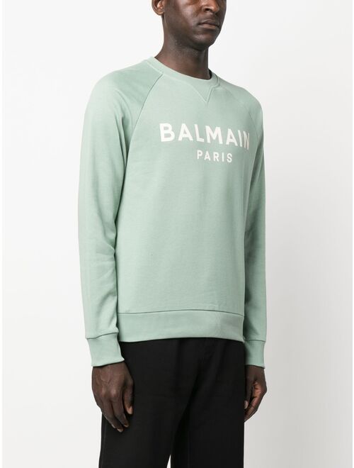 Balmain logo-print crew-neck sweatshirt