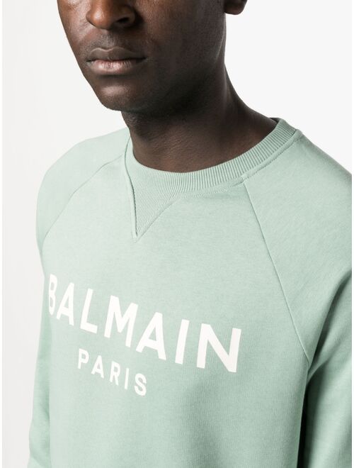 Balmain logo-print crew-neck sweatshirt