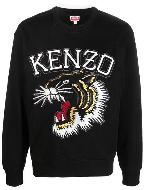 Kenzo Varsity Jungle logo-embroidered cotton sweatshirt