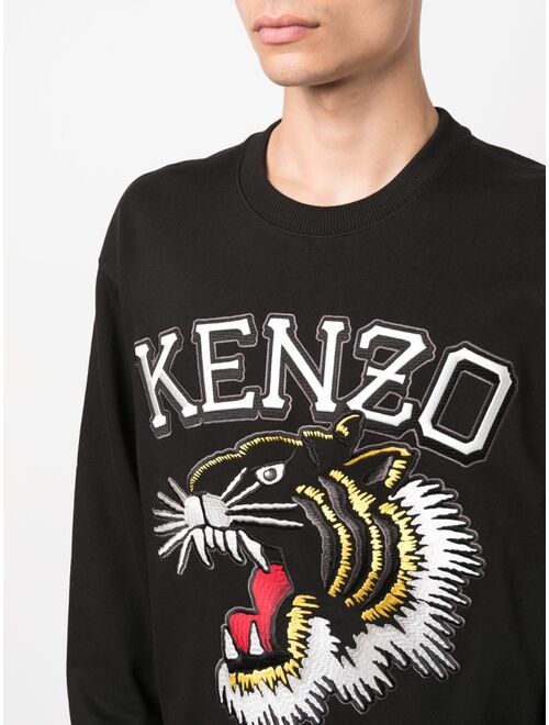 Kenzo Varsity Jungle logo-embroidered cotton sweatshirt