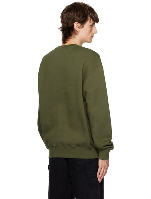 Maison Kitsune Green Flowers Sweatshirt