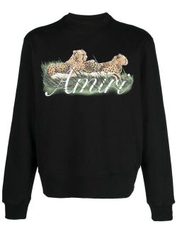 cheetah-print sweatshirt