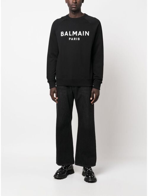 Balmain logo-print crew-neck sweatshirt