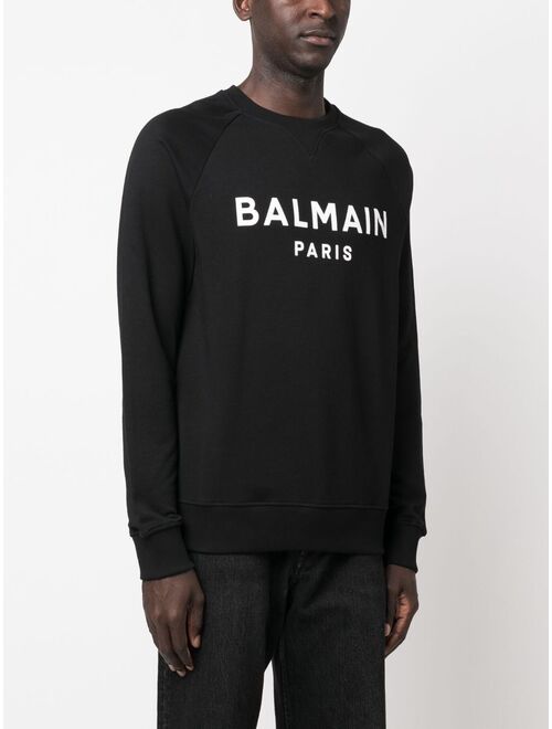 Balmain logo-print crew-neck sweatshirt