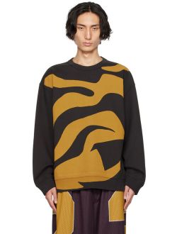 Dries Van Noten Brown Screen-Printed Sweatshirt