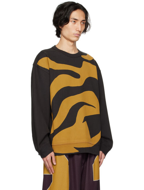 Dries Van Noten Brown Screen-Printed Sweatshirt