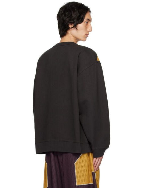 Dries Van Noten Brown Screen-Printed Sweatshirt