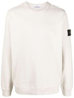 Compass-patch cotton sweatshirt