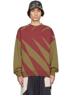 Dries Van Noten Khaki Screen-Printed Sweatshirt