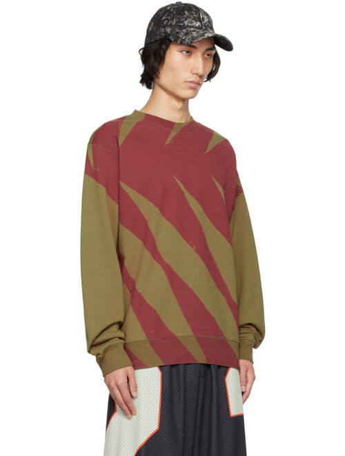 Dries Van Noten Khaki Screen-Printed Sweatshirt