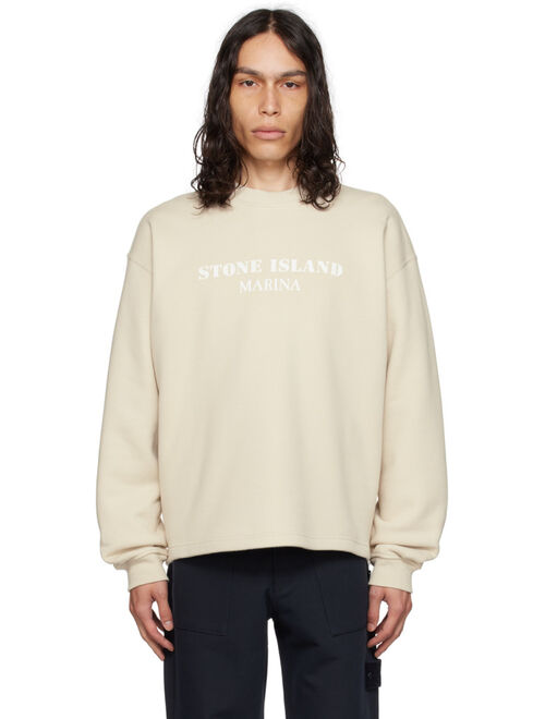 Stone Island Beige Bonded Sweatshirt