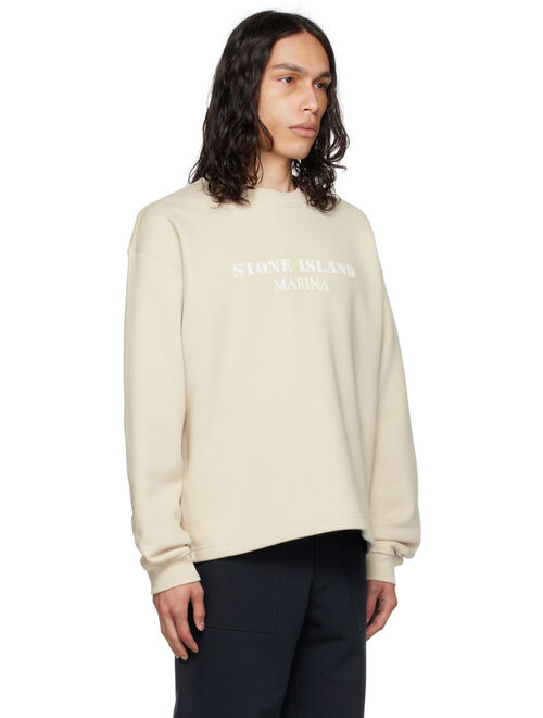 Stone Island Beige Bonded Sweatshirt