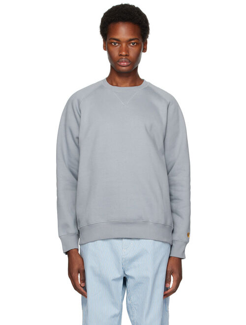 Carhartt Work In Progress Blue Chase Sweatshirt