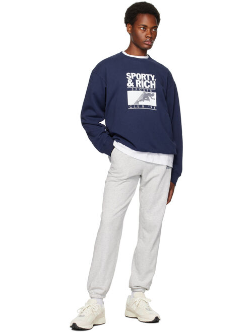 Sporty & Rich Navy 'Motion Club' Sweatshirt