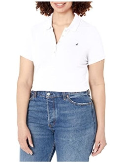 Women's 5-Button Short Sleeve Cotton Polo Shirt