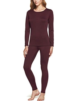 Women's Winter Thermal Underwear Long Johns Set, Top & Bottom for Cold Weather, Warm Base Layer