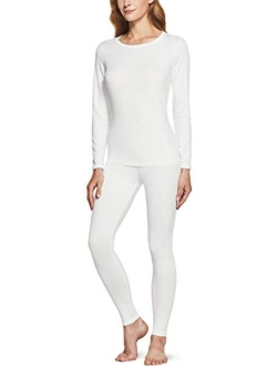 Women's Winter Thermal Underwear Long Johns Set, Top & Bottom for Cold Weather, Warm Base Layer