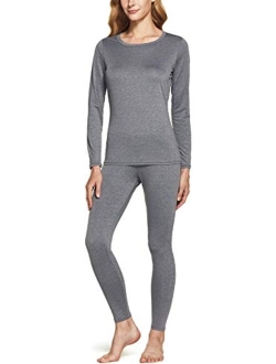 Women's Winter Thermal Underwear Long Johns Set, Top & Bottom for Cold Weather, Warm Base Layer