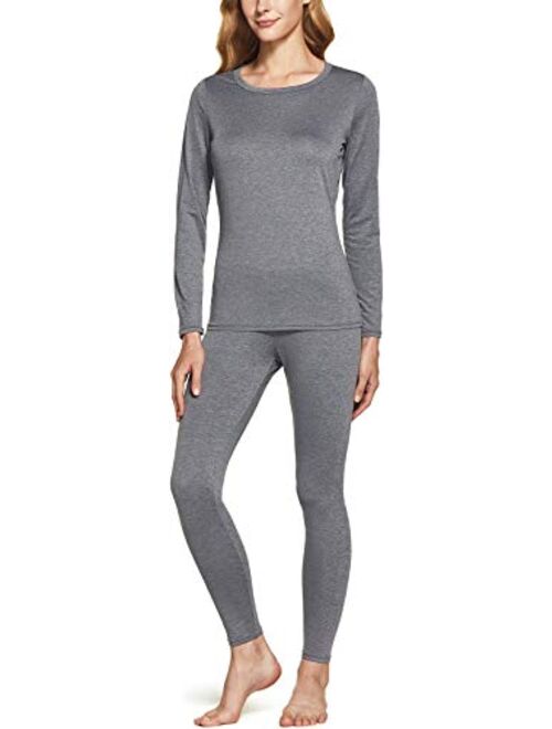 ATHLIO Women's Winter Thermal Underwear Long Johns Set, Top & Bottom for Cold Weather, Warm Base Layer