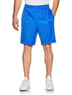 Men's Active Running Shorts, Gym Training Workout Shorts, Quick Dry Mesh Athletic Shorts with Pockets