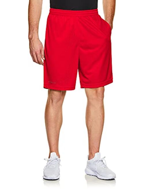 ATHLIO Men's Active Running Shorts, Gym Training Workout Shorts, Quick Dry Mesh Athletic Shorts with Pockets