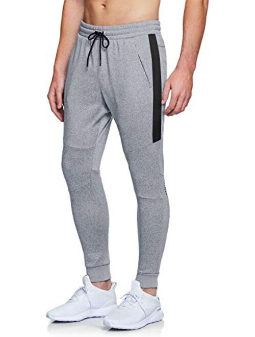 ATHLIO Men's Winter Fleece Sweatpants, Athletic Sports Jogger Pants with Pockets, Active Running Training Tapered Pants