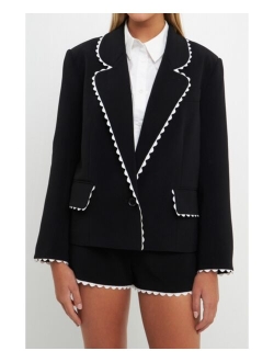 Women's Rickrack Edge Blazer