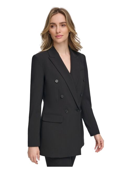 CALVIN KLEIN Women's X-Fit Ponte Double-Breasted Jacket