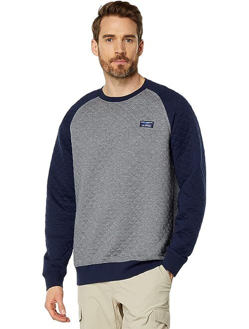 L.L.Bean Quilted Crew Neck Color-Block