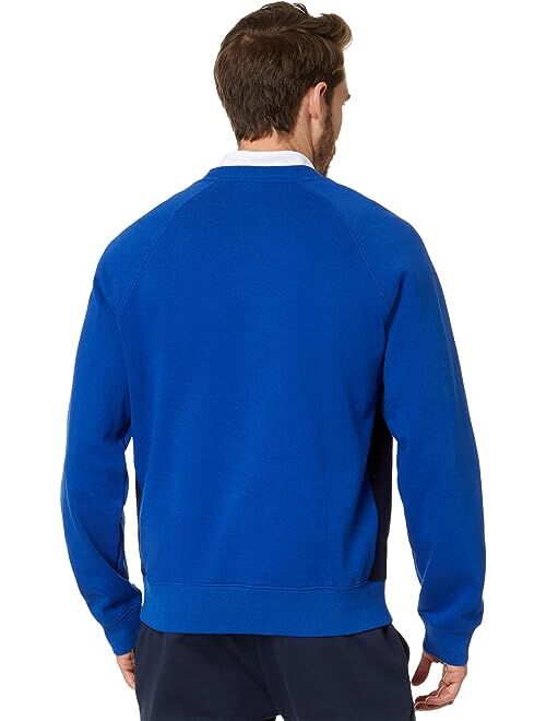 Lacoste Long Sleeve Relaxed Fit Color-Blocked Crew Neck Sweatshirt