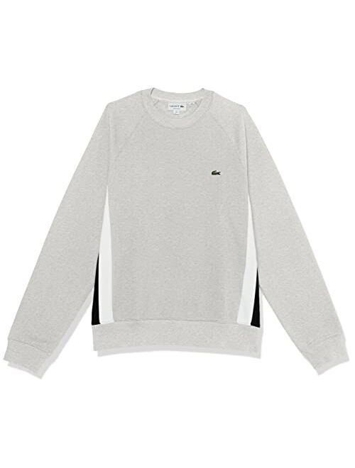 Lacoste Long Sleeve Relaxed Fit Color-Blocked Crew Neck Sweatshirt