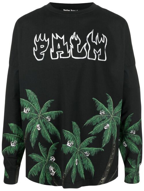 Palm Angels Palms&Skull logo-print sweatshirt