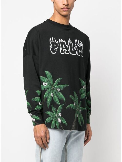 Palm Angels Palms&Skull logo-print sweatshirt