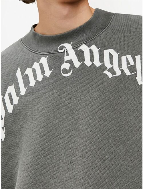 Palm Angels logo-print cotton sweatshirt