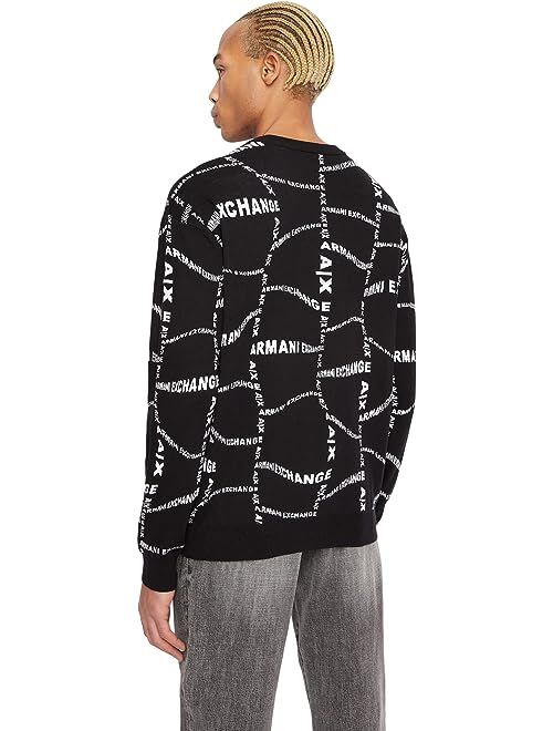 Armani Exchange Printed Cotton Pullover