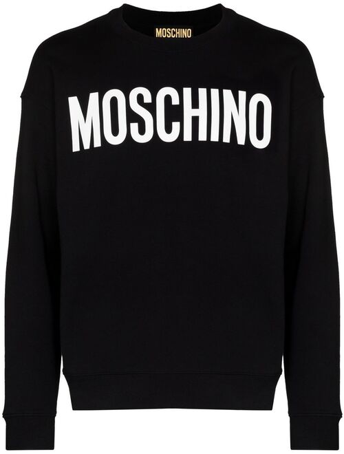 Moschino logo-print cotton sweatshirt