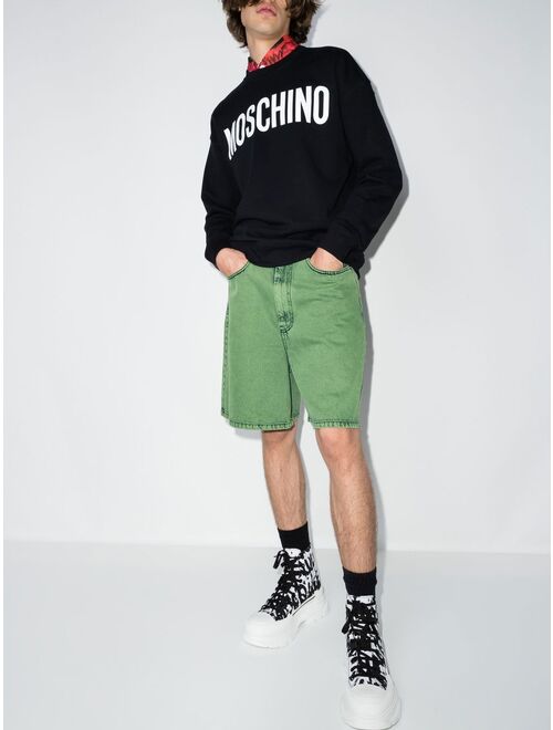 Moschino logo-print cotton sweatshirt