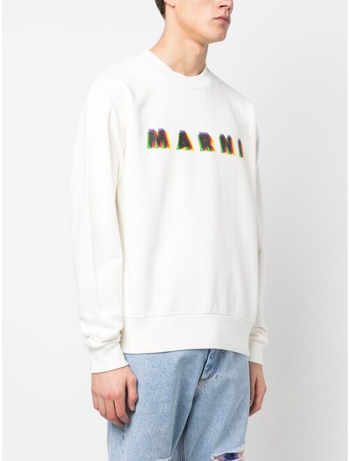 Marni logo-print cotton sweatshirt