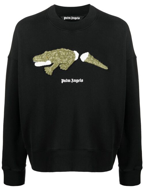 Palm Angels Croco crewneck sweatshirt