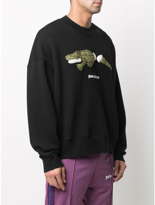 Palm Angels Croco crewneck sweatshirt