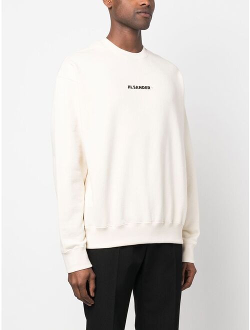 Jil Sander logo-print crew neck sweatshirt