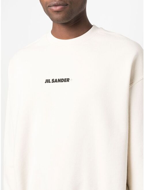 Jil Sander logo-print crew neck sweatshirt