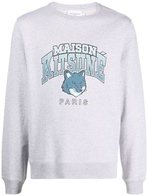 Maison Kitsune logo-print cotton sweatshirt