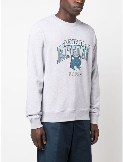 Maison Kitsune logo-print cotton sweatshirt