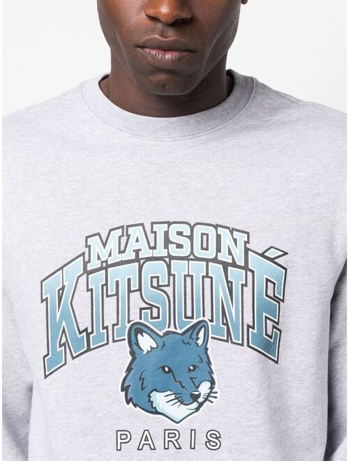 Maison Kitsune logo-print cotton sweatshirt