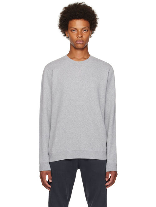 Sunspel Grey V-Stitch Sweatshirt