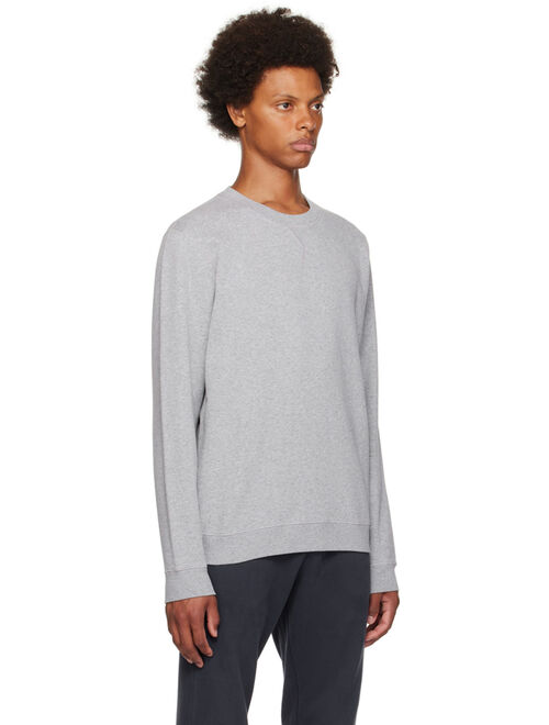 Sunspel Grey V-Stitch Sweatshirt